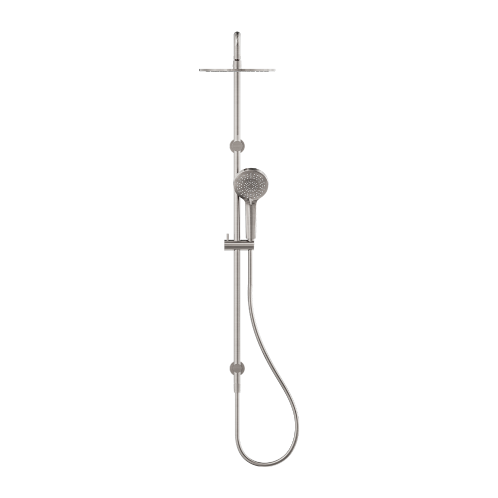 ROUND TWIN SHOWER BRUSHED NICKEL