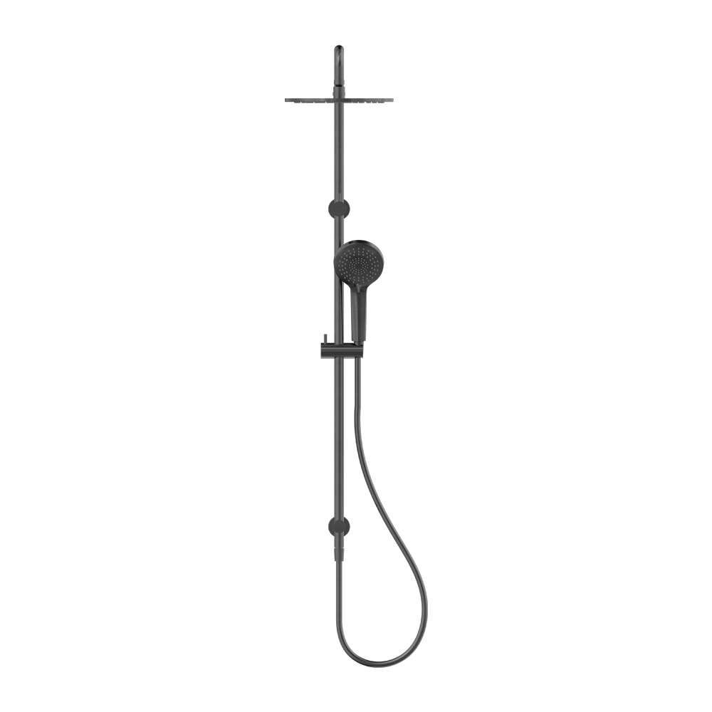 ROUND TWIN SHOWER GUN METAL