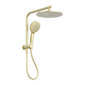MECCA 2 IN 1 TWIN SHOWER BRUSHED GOLD
