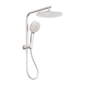 MECCA 2 IN 1 TWIN SHOWER BRUSHED NICKEL