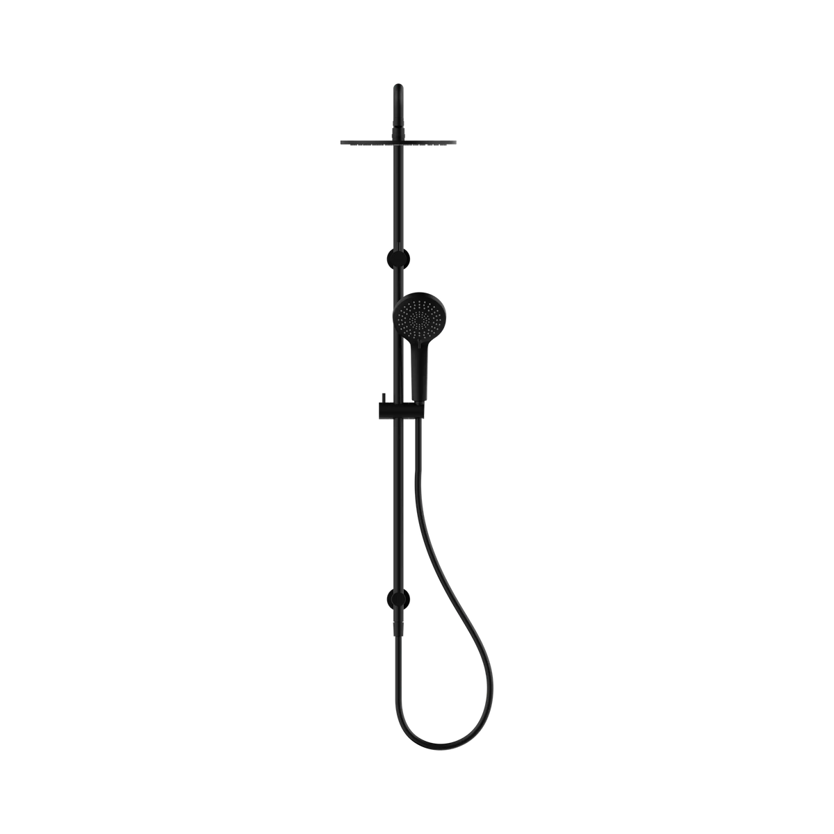 Nero Round Twin Shower Matte Black — Twin & Combination Showers