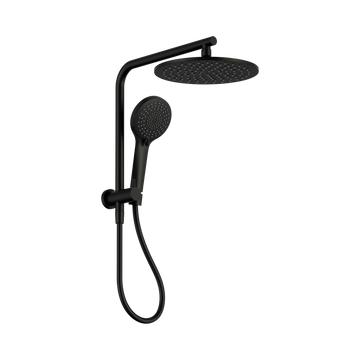 Mecca 2 In 1 Twin Shower Matte Black — Twin & Combination Showers
