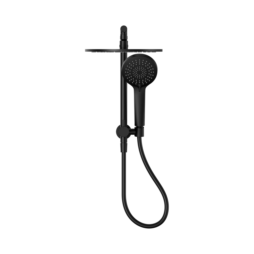 Mecca 2 In 1 Twin Shower Matte Black — Twin & Combination Showers