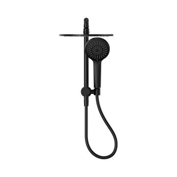 Mecca 2 In 1 Twin Shower Matte Black — Twin & Combination Showers