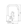 DOLCE KITCHEN MIXER SQUARE SHAPE MATTE BLACK
