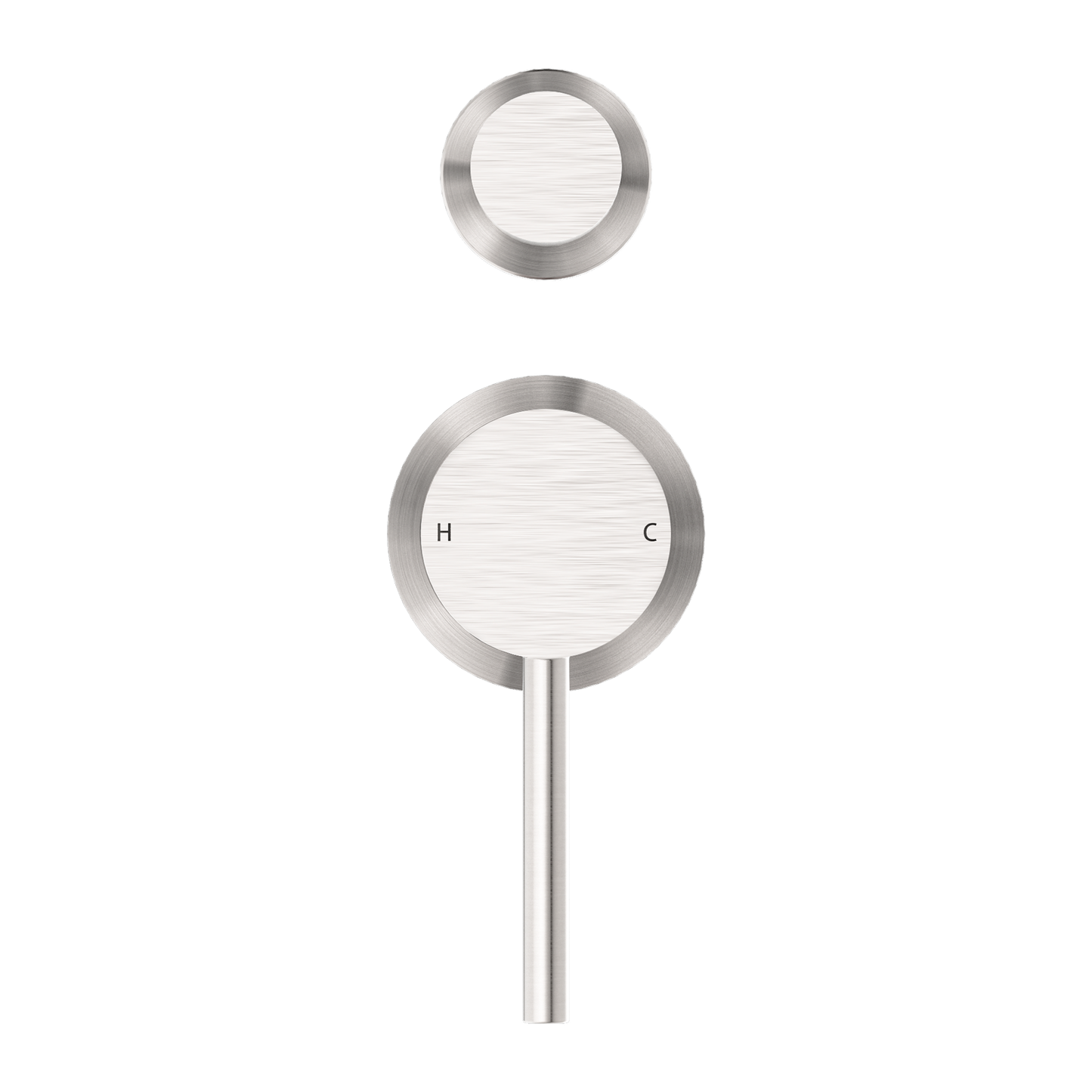 DOLCE SHOWER MIXER WITH DIVERTOR SEPARATE BACK PLATE BRUSHED NICKEL
