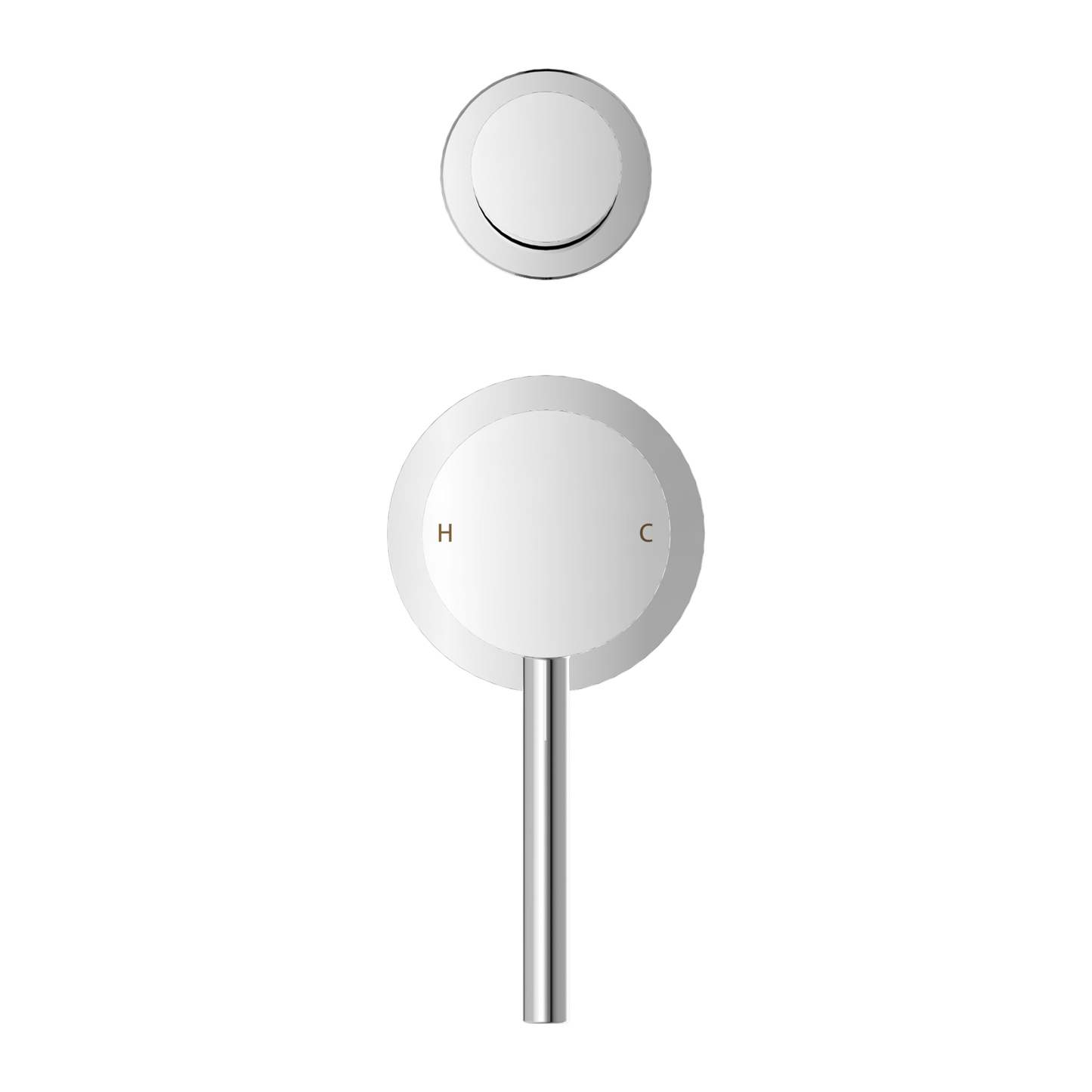 DOLCE SHOWER MIXER WITH DIVERTOR SEPARATE BACK PLATE CH (NR250809ECH) CHROME
