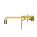 DOLCE WALL BASIN/BATH MIXER BRUSHED GOLD