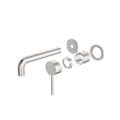 DOLCE WALL BASIN/BATH MIXER SEPARATE BACK PLATE TRIM KITS ONLY BRUSHED NICKEL