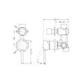 DOLCE SHOWER MIXER WITH DIVERTOR SEPARATE BACK PLATE TRIM KITS ONLY GUN METAL
