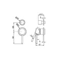 DOLCE SHOWER MIXER WITH DIVERTOR SEPARATE BACK PLATE TRIM KITS ONLY CHROME