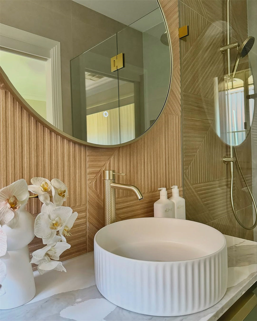 OPAL TALL BASIN MIXER BRUSHED GOLD