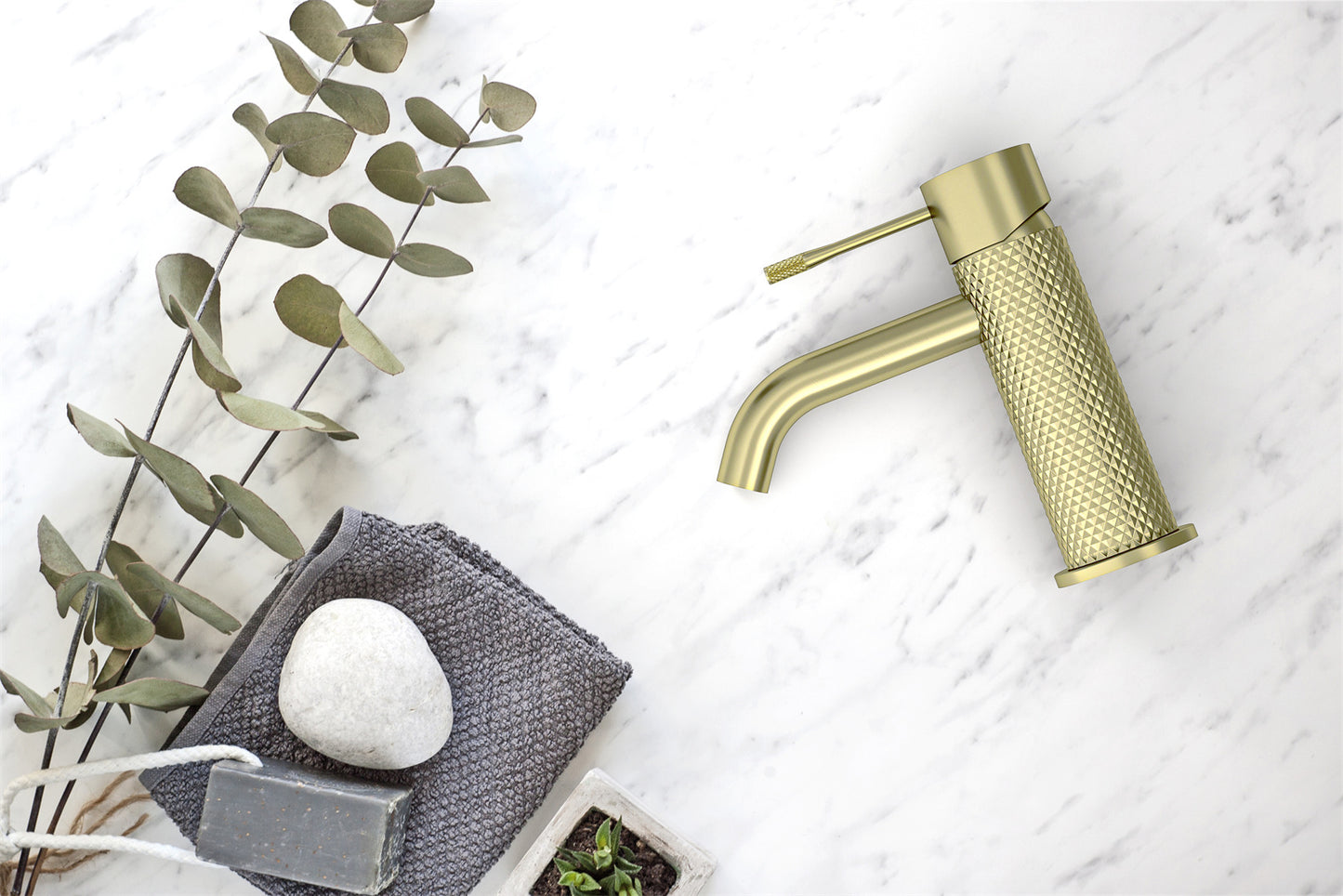 OPAL BASIN MIXER BRUSHED GOLD