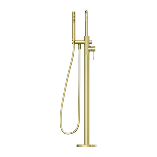 OPAL FREESTANDING BATH MIXER WITH HAND SHOWER BRUSHED GOLD
