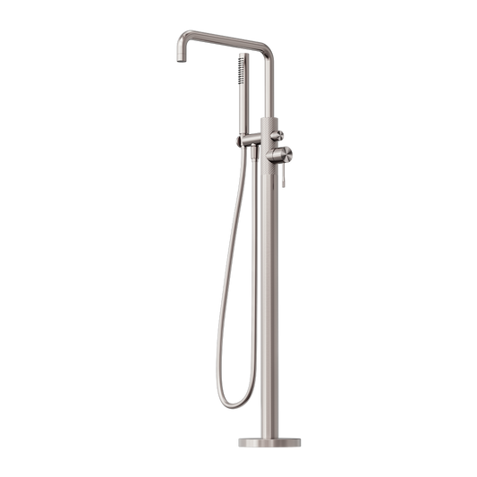 OPAL FREESTANDING BATH MIXER WITH HAND SHOWER BRUSHED NICKEL
