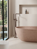 OPAL FREESTANDING BATH MIXER WITH HAND SHOWER BRUSHED BRONZE