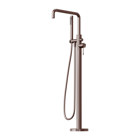 OPAL FREESTANDING BATH MIXER WITH HAND SHOWER BRUSHED BRONZE