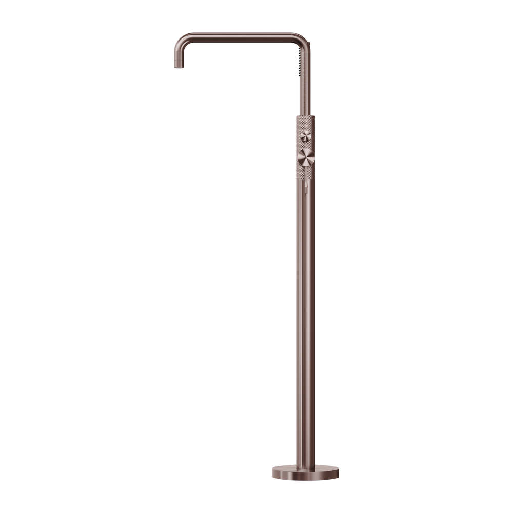 OPAL FREESTANDING BATH MIXER WITH HAND SHOWER BRUSHED BRONZE