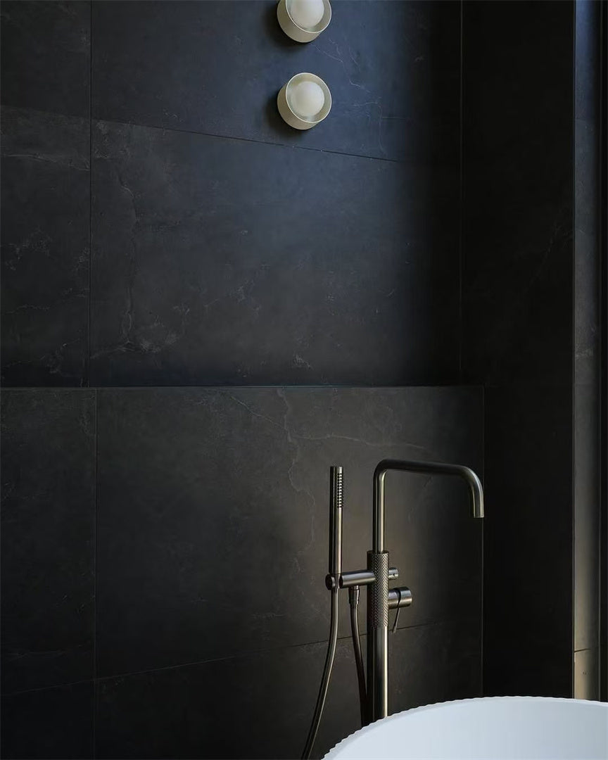 OPAL FREESTANDING BATH MIXER WITH HAND SHOWER GRAPHITE