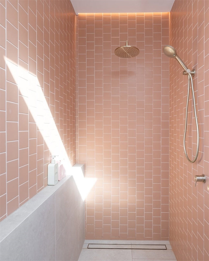 ROUND SHOWER ARM 330MM/500MM LENGTH CHROME BRUSHED GOLD