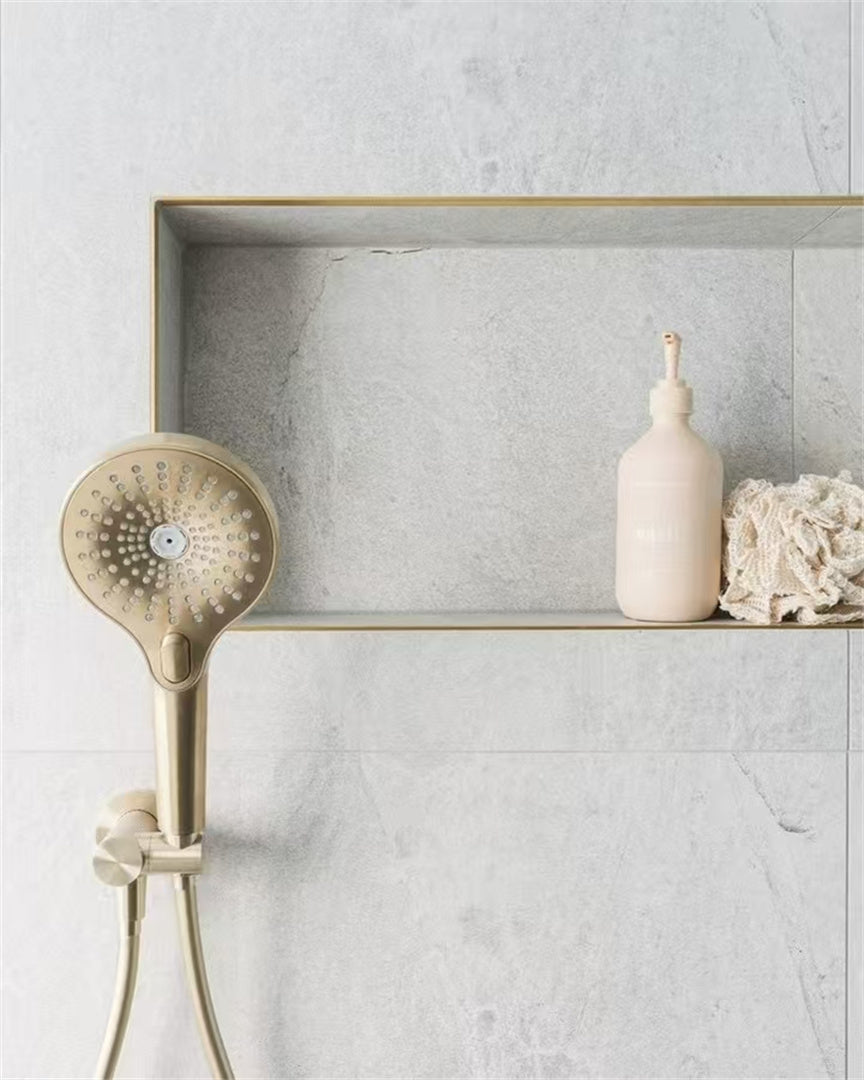 OPAL SHOWER ON BRACKET BRUSHED GOLD