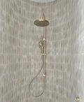 Nero Opal Twin Shower Brushed Gold