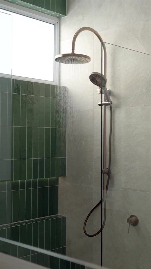 OPAL SHOWER MIXER 80MM PLATE BRUSHED BRONZE