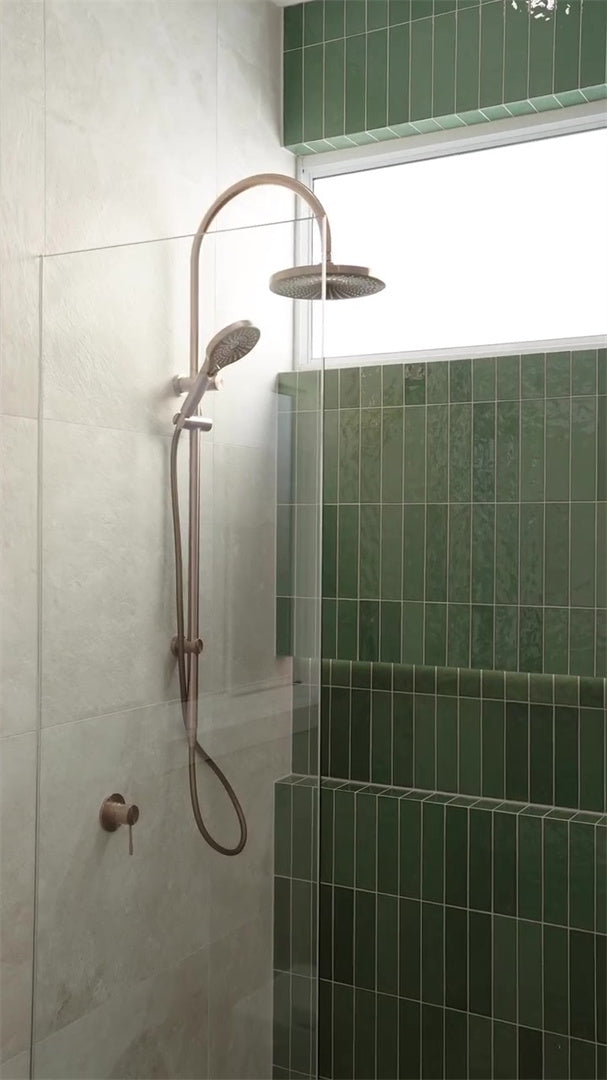 OPAL SHOWER MIXER 80MM PLATE BRUSHED BRONZE