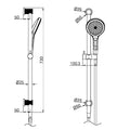 OPAL SHOWER RAIL WITH AIR SHOWER II BRUSHED NICKEL