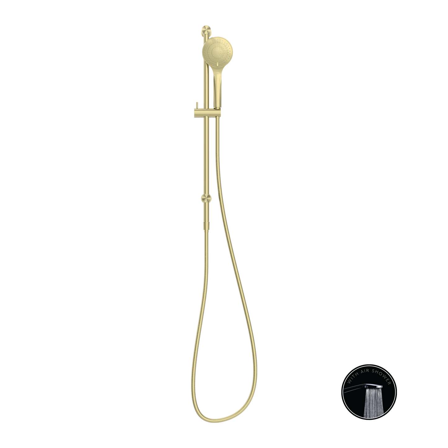 OPAL SHOWER RAIL WITH AIR SHOWER BRUSHED GOLD
