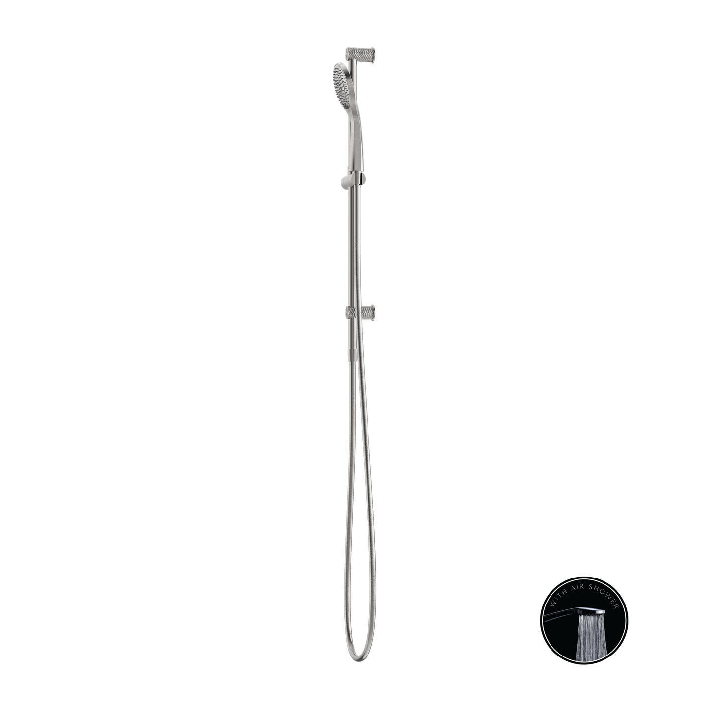 OPAL SHOWER RAIL WITH AIR SHOWER BRUSHED NICKEL