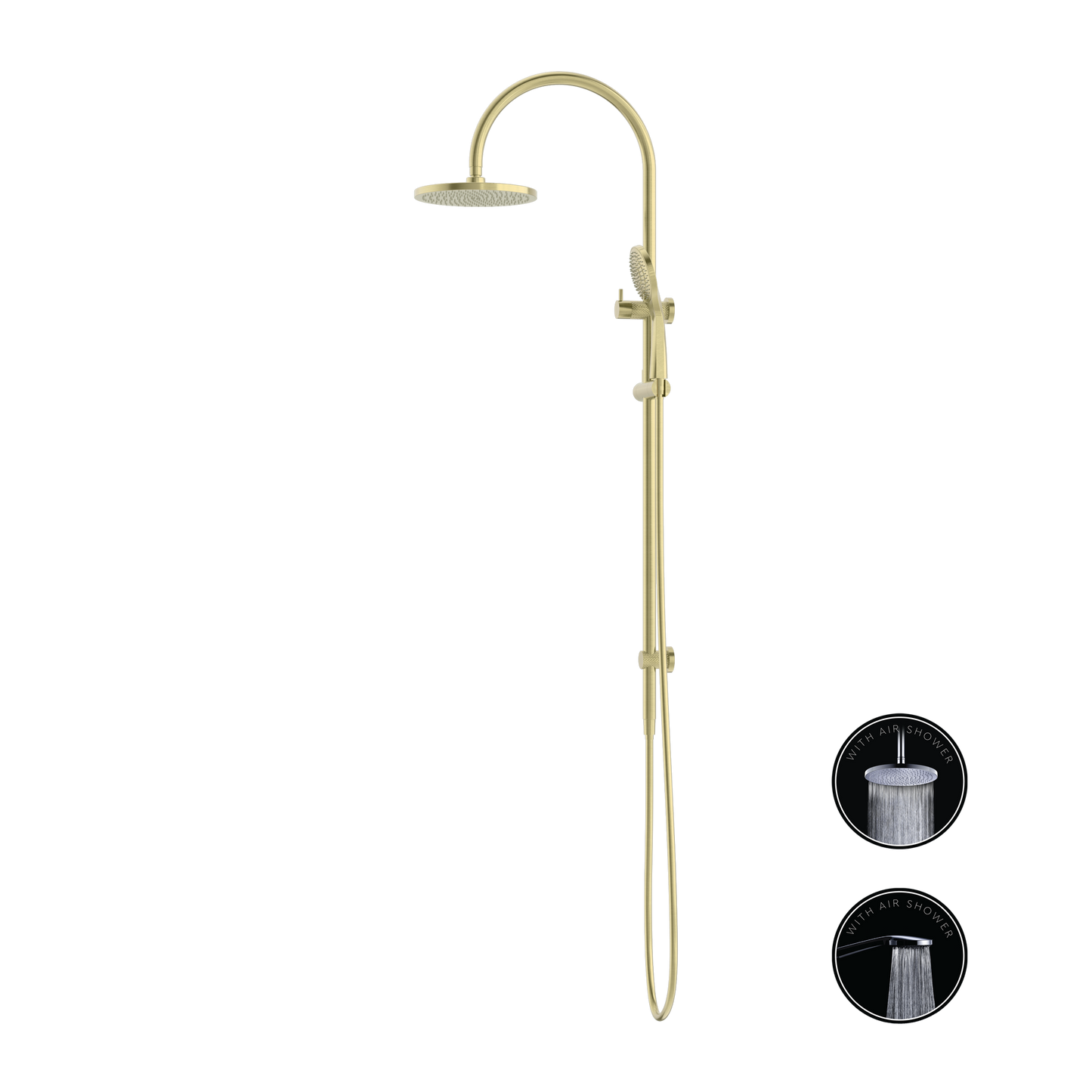 OPAL TWIN SHOWER WITH AIR SHOWER BRUSHED GOLD