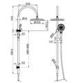 Nero Opal Twin Shower Graphite