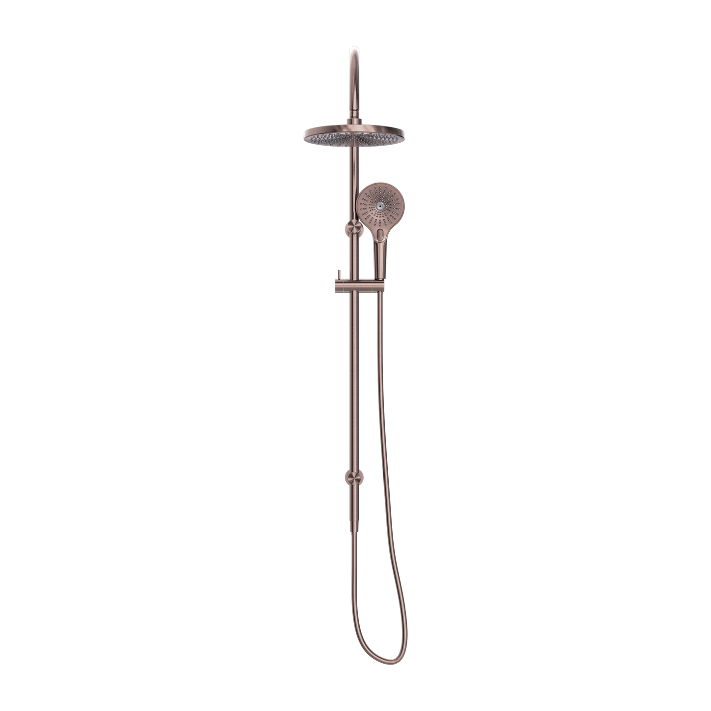 OPAL TWIN SHOWER BRUSHED BRONZE