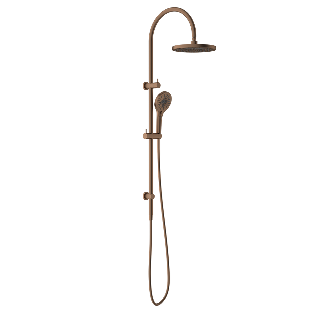 OPAL TWIN SHOWER BRUSHED BRONZE