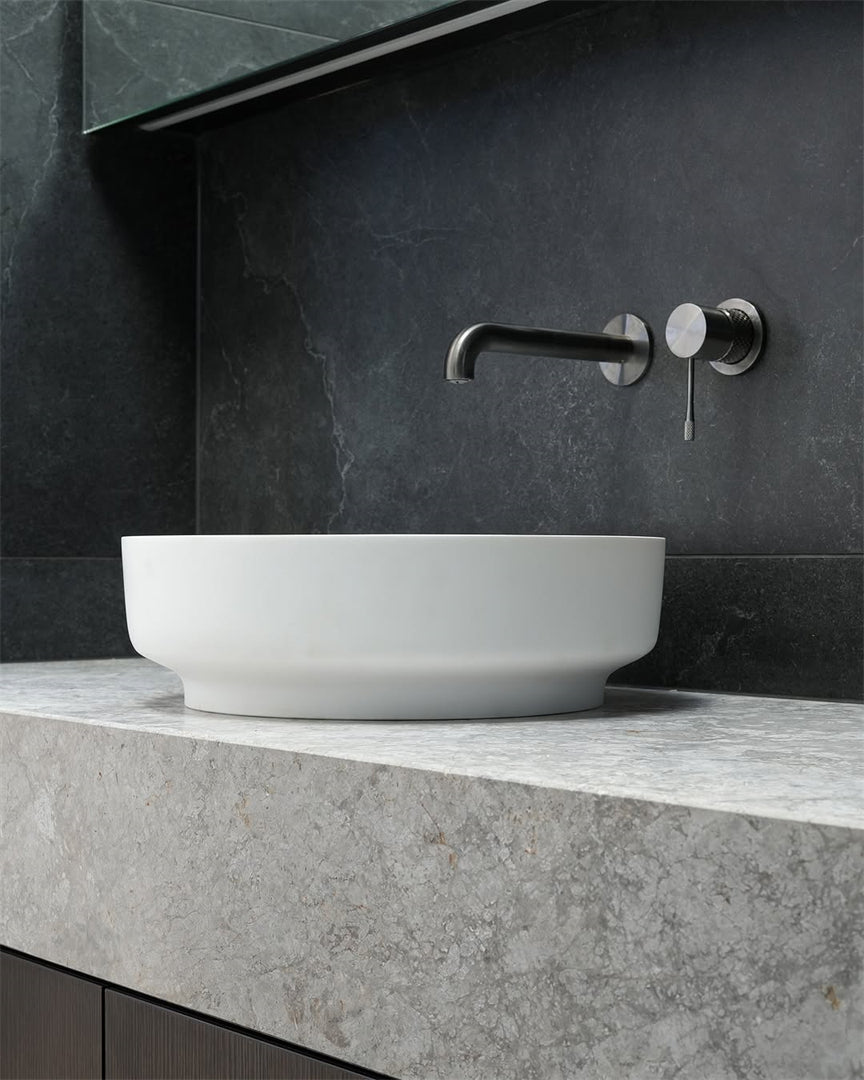 OPAL WALL BASIN/BATH MIXER SEPARATE BACK PLATE 120/160/185/230/260MM GRAPHITE