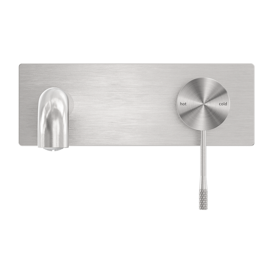 OPAL WALL BASIN/BATH MIXER 120/160/185/230/260MM BRUSHED NICKEL