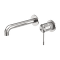 OPAL WALL BASIN/BATH MIXER SEPARATE BACK PLATE 120/160/185/230/260MM BRUSHED NICKEL