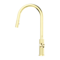 OPAL PULL OUT SINK MIXER WITH VEGIE SPRAY FUNCTION BRUSHED GOLD
