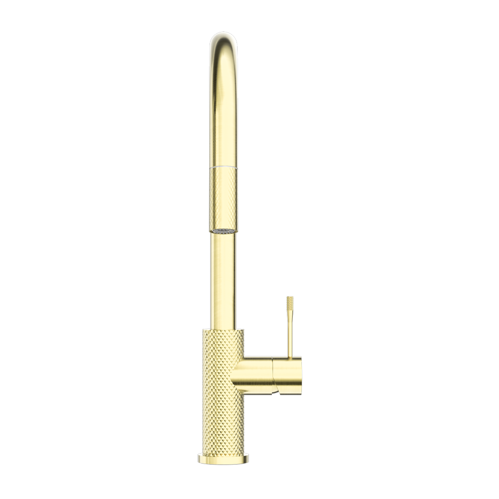OPAL PULL OUT SINK MIXER WITH VEGIE SPRAY FUNCTION BRUSHED GOLD