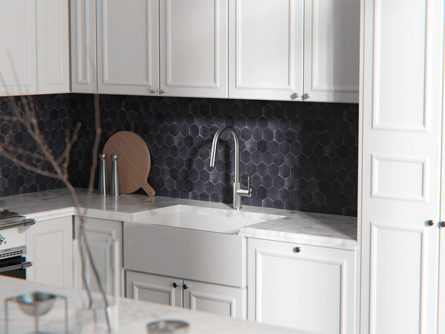 OPAL PULL OUT SINK MIXER WITH VEGIE SPRAY FUNCTION BRUSHED NICKEL