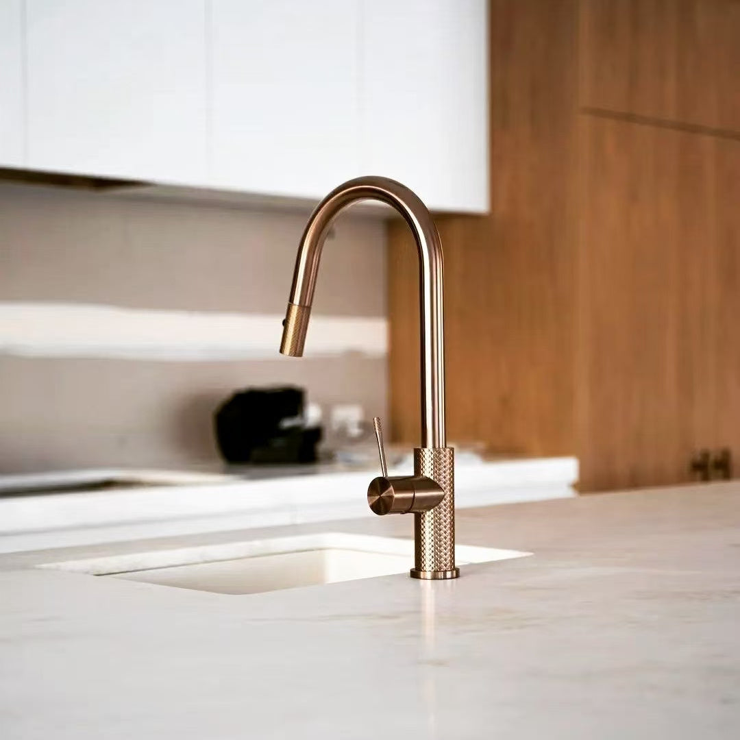 OPAL PULL OUT SINK MIXER WITH VEGIE SPRAY FUNCTION BRUSHED BRONZE