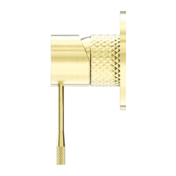 Opal Shower Mixer 80MM Plate Brushed Gold — Gold & Brass