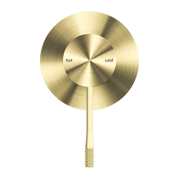 Opal Shower Mixer 80MM Plate Brushed Gold — Gold & Brass