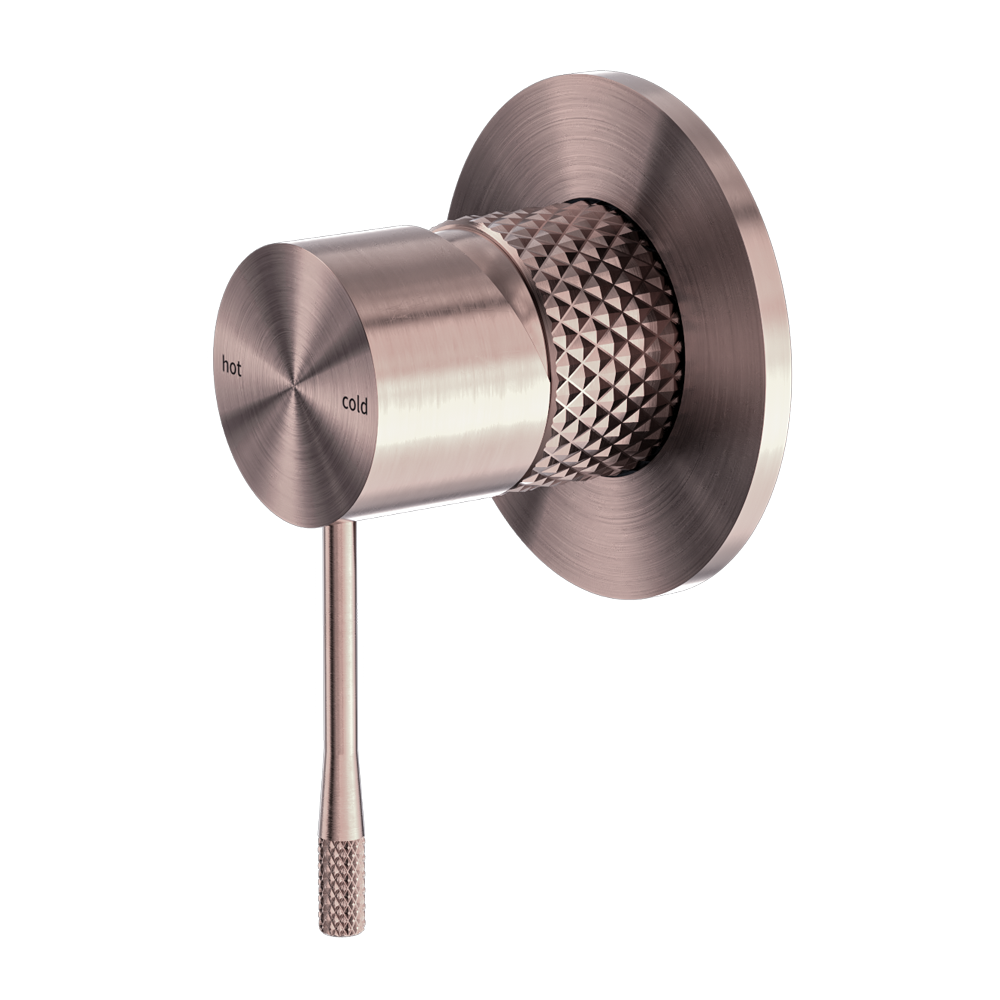 OPAL SHOWER MIXER 80MM PLATE BRUSHED BRONZE
