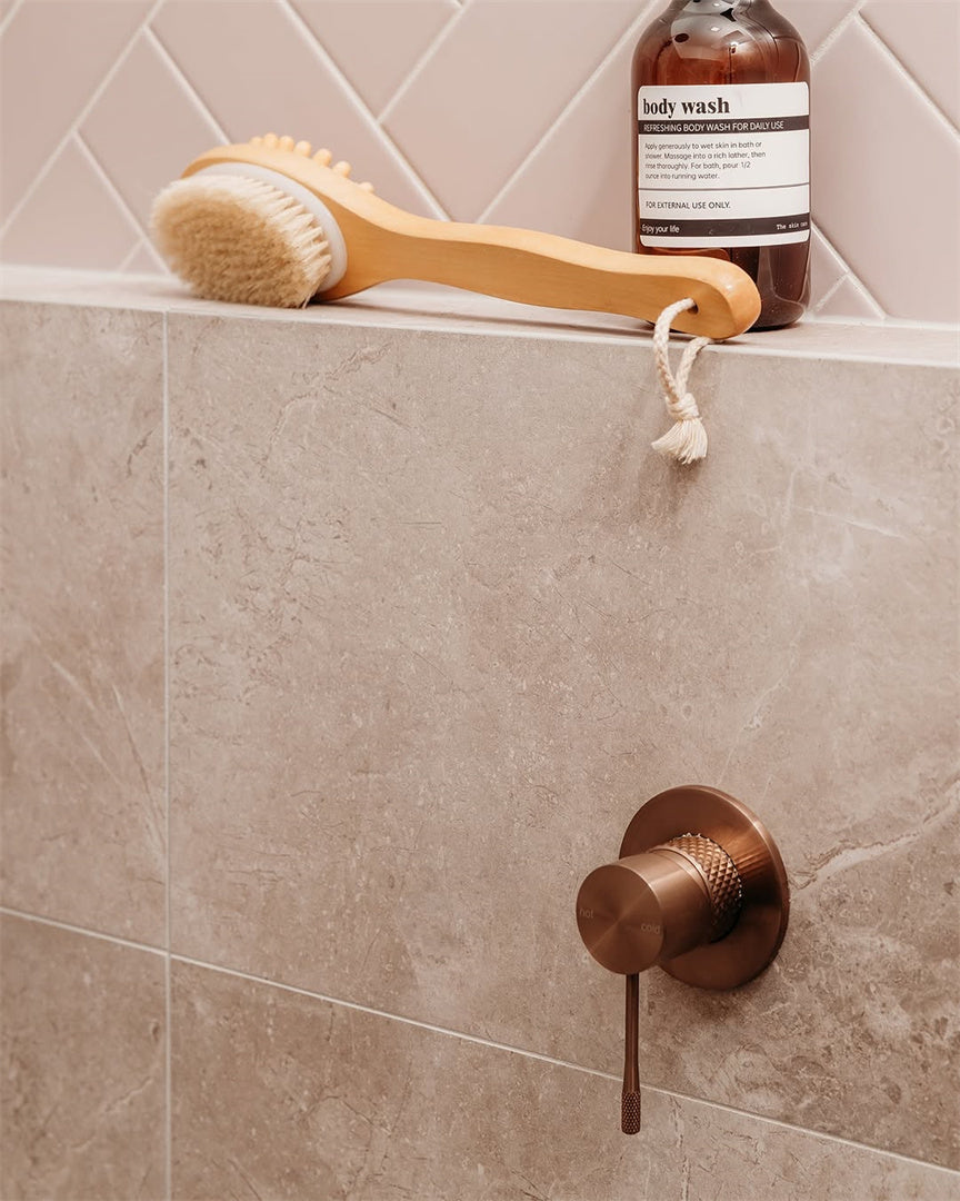 OPAL SHOWER MIXER 80MM PLATE BRUSHED BRONZE