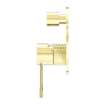 Opal Shower Mixer With Divertor Brushed Gold — Gold & Brass