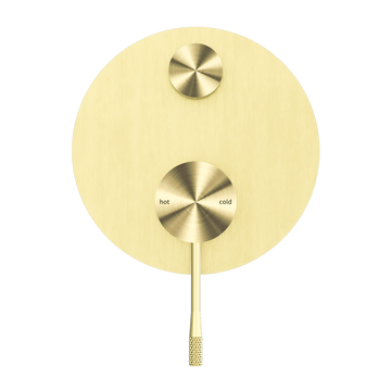 Opal Shower Mixer With Divertor Brushed Gold — Gold & Brass