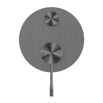 Opal Shower Mixer With Divertor Graphite — Gunmetal