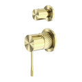 OPAL SHOWER MIXER WITH DIVERTOR SEPARATE PLATE BRUSHED GOLD